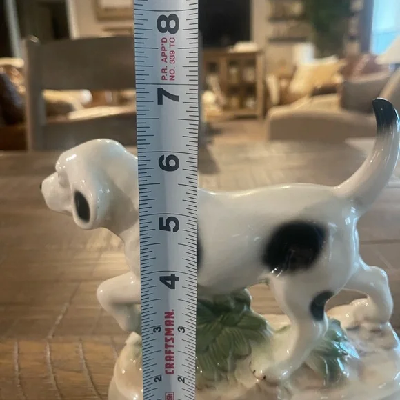 Porcelain figurine of a spotted dog made in England - Picture 3 of 6